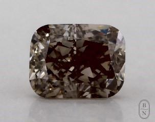This cushion modified cut 0.3 carat Fancy Brown color vs1 clarity has a diamond grading report from GIA